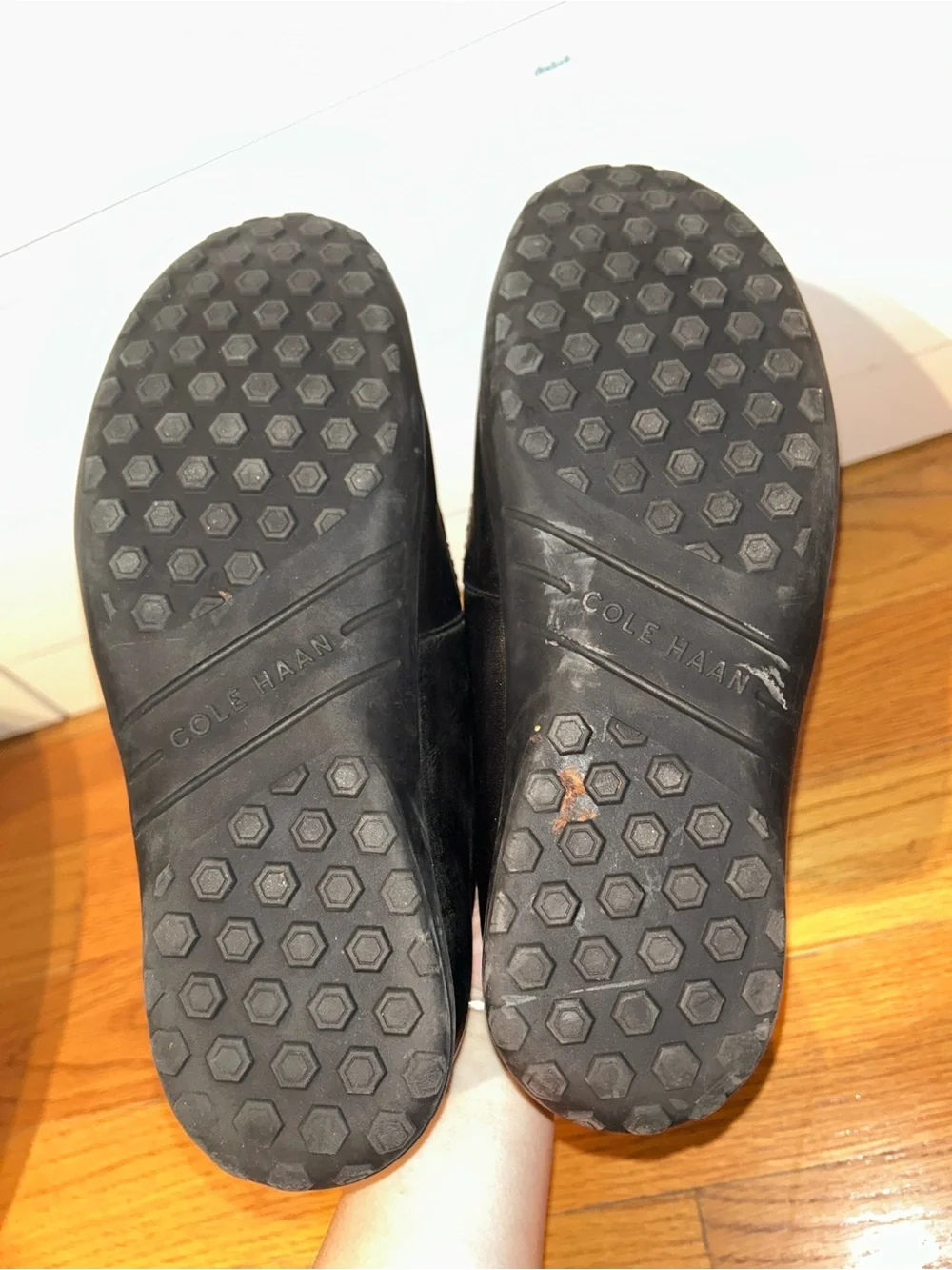 Cole Haan Black Leather Slip-On Loafers